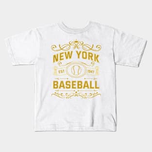 Vintage New York Baseball Kids T-Shirt